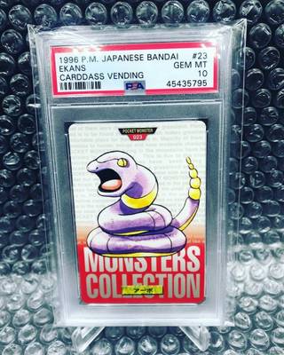 Ekans card PSA 10, cert 45435795