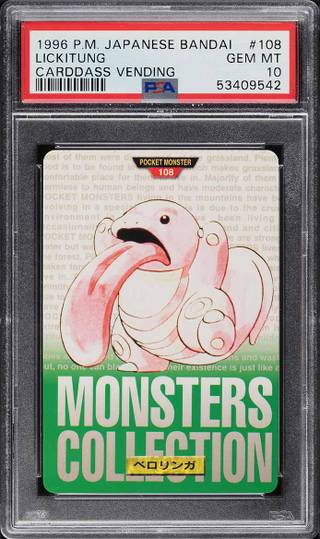 Lickitung card PSA 10, cert 53409542