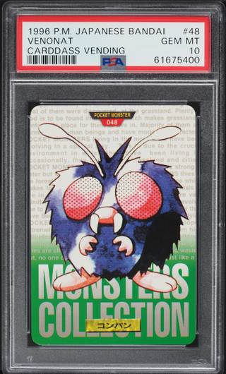 Venonat card PSA 10, cert 61675400