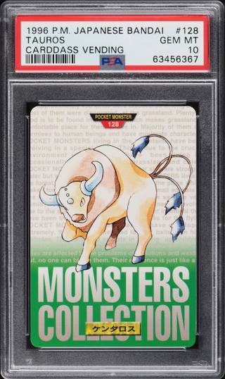 Tauros card PSA 10, cert 63456367