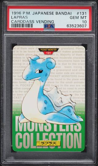 Lapras card PSA 10, cert 63523607