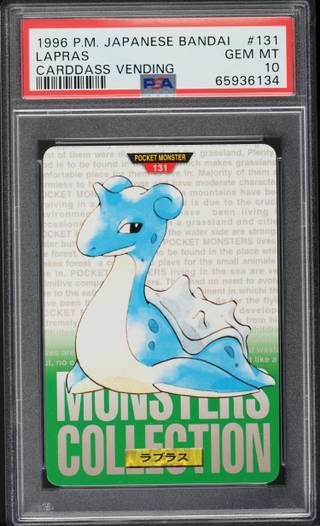 Lapras card PSA 10, cert 65936134