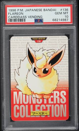 Flareon card PSA 10, cert 68214987